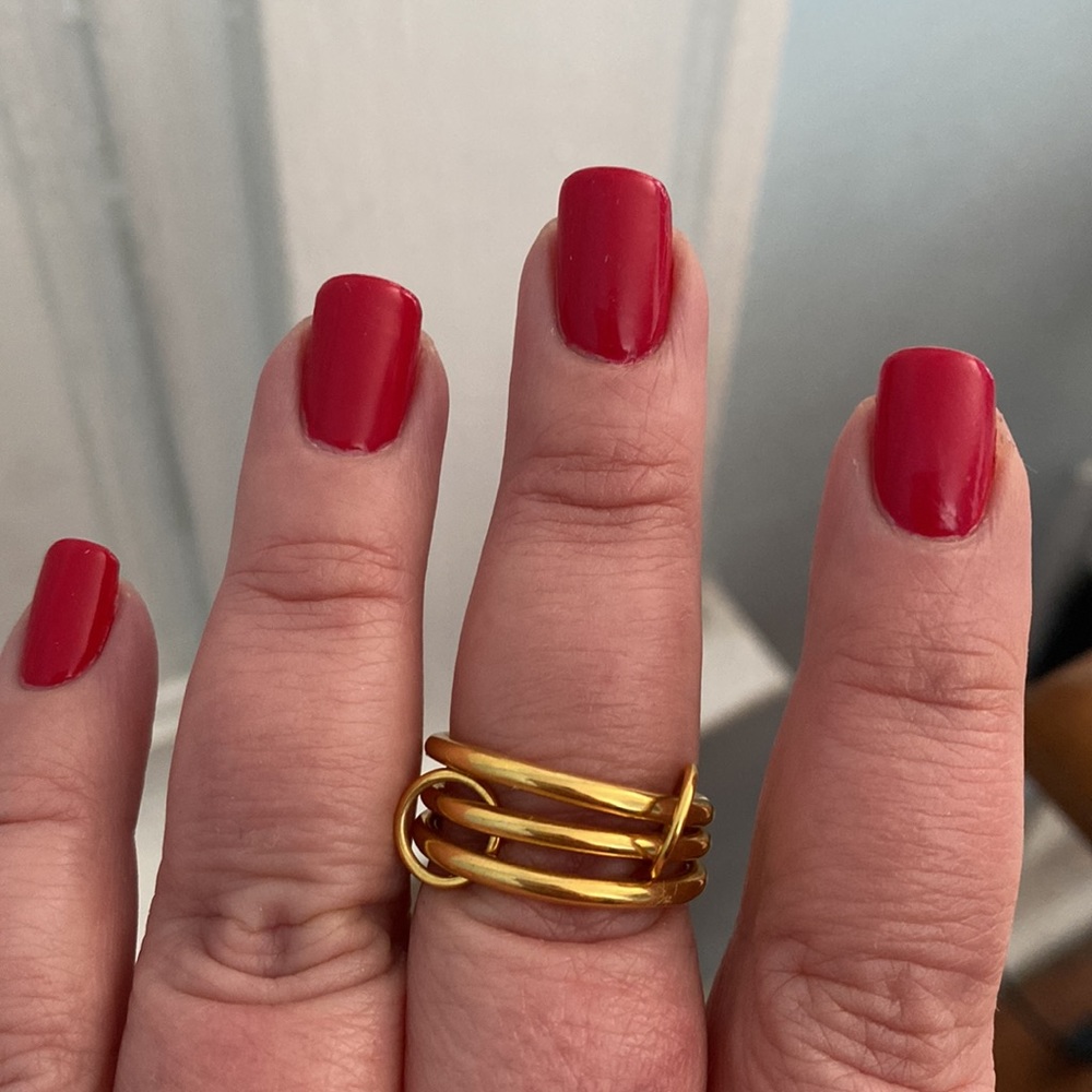 Three layer gold ring